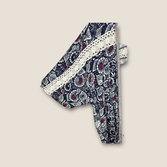 Sloane Rogue Boho Lace Detail Kimono Cardigan Size Medium - Picture 4 of 6